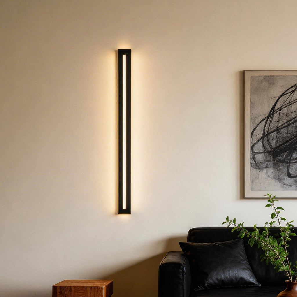 Modern LED Linear Black Wall Sconce - Iron Light Fixture