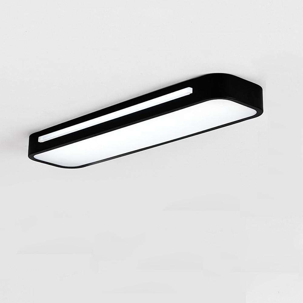 19-Inch LED Flush Mount Oval Ceiling Light - Minimalist Rectangular Design