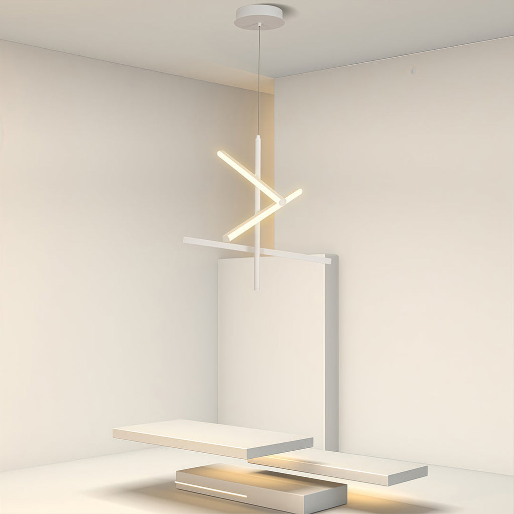 Iron Linear Chandelier - Nordic Creative Adjustable Ceiling Lights