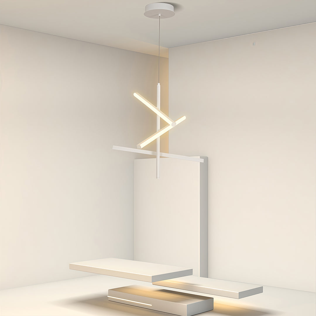 Iron Linear Chandelier - Nordic Creative Adjustable Ceiling Lights