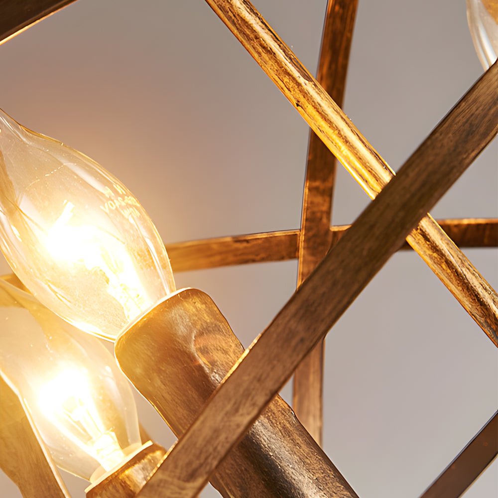Iron Lines Ball Spherical LED Industrial Chandelier