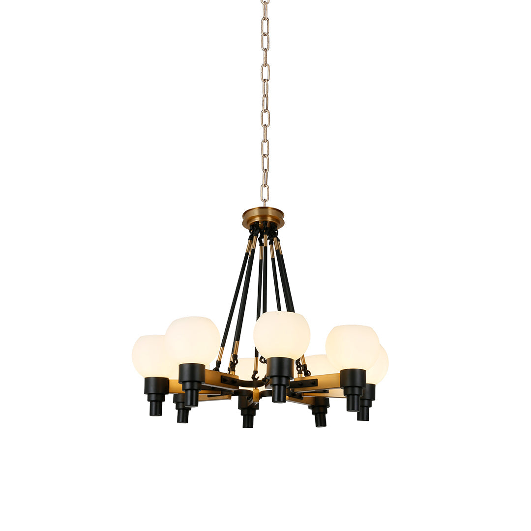Vintage 8-Light Artistic Bean Globe Chandelier Ceiling Light