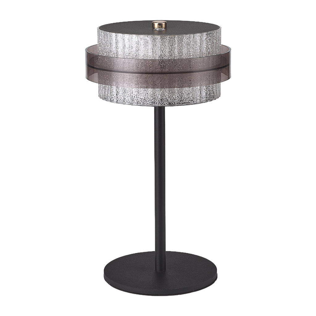 Vintage Metal Table Lamp with Iron Frame and PS Lampshade Lighting