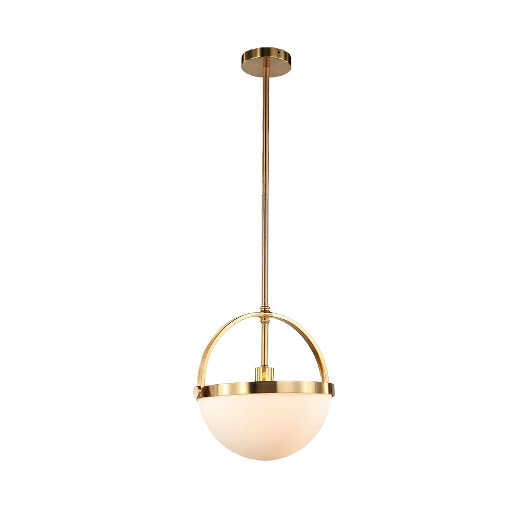 Gold and White Minimalist Pendant Light - Stylish Ceiling Fixture