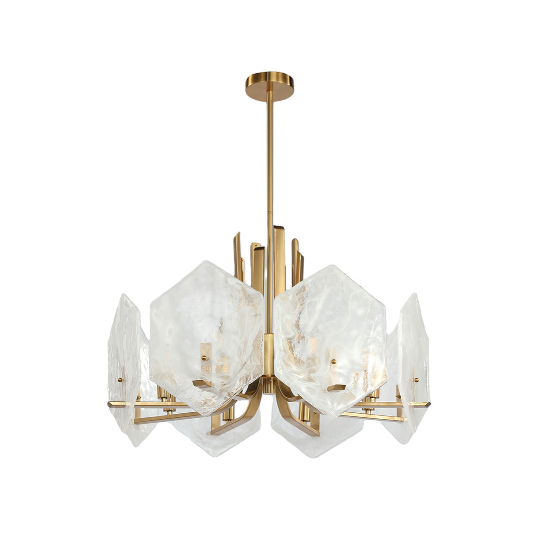 Gold Geometric Chandelier Vintage Ceiling Light Artistic Design