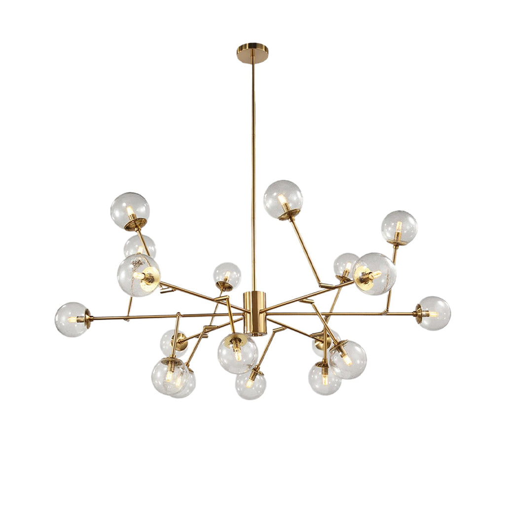 Bubble Sputnik Chandelier with Clear Glass Globes Ceiling Light