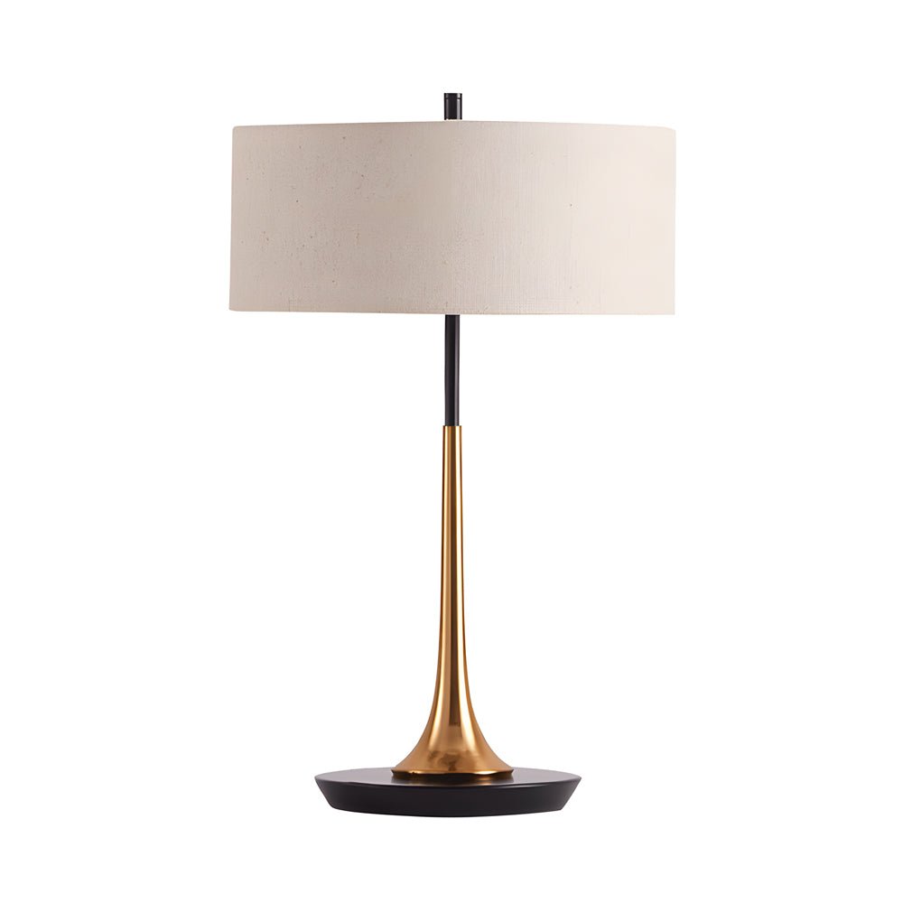 Elegant Modern Fabric Table Lamp with Metal Base and LED Bulb - Stylish Home Lighting