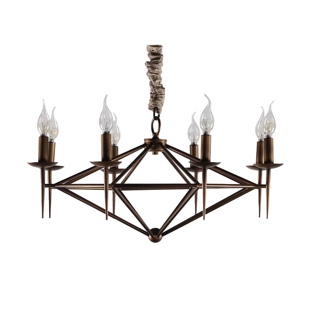 Brown Nordic Chandelier Acrylic Metal Ceiling Light