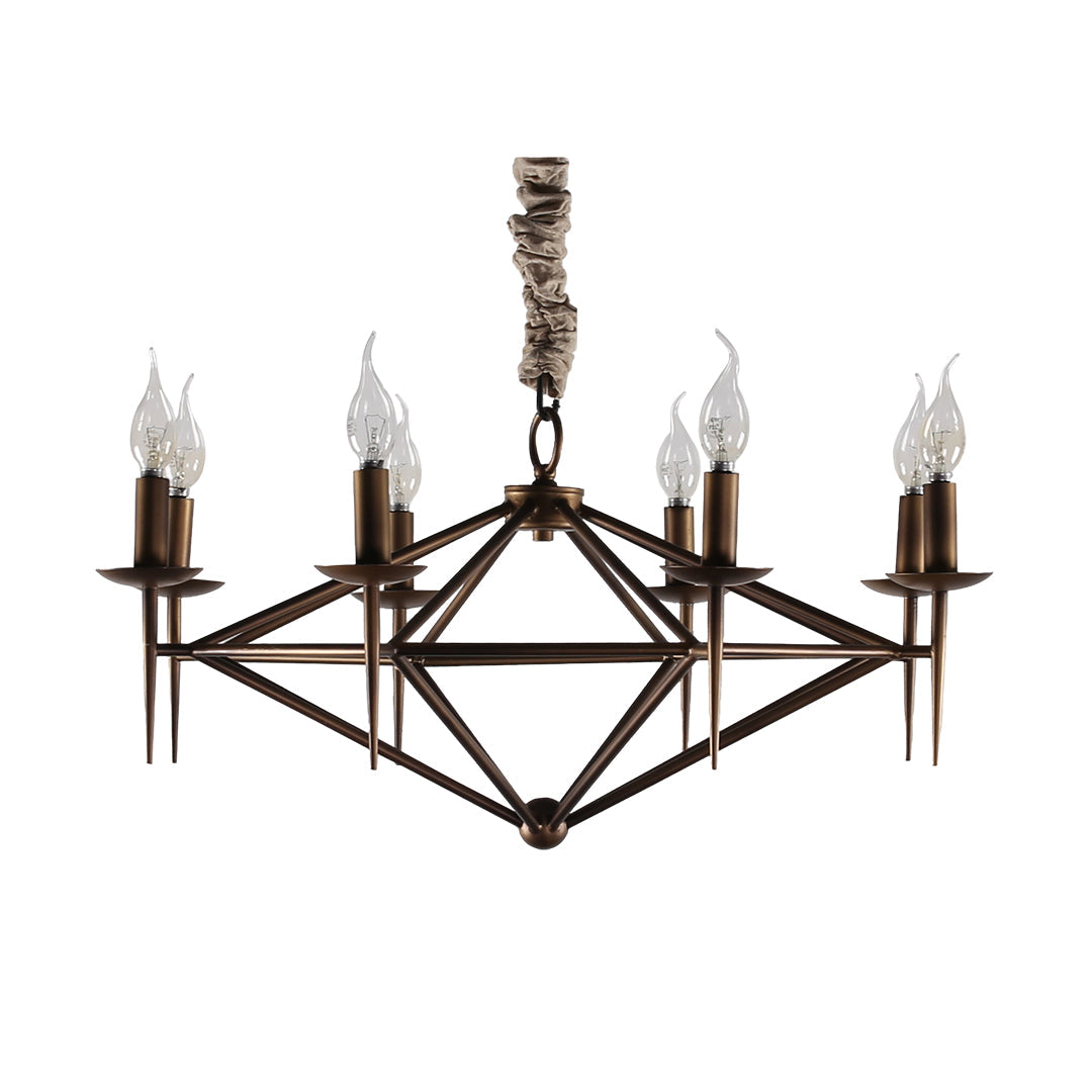 Brown Nordic Chandelier Acrylic Metal Ceiling Light