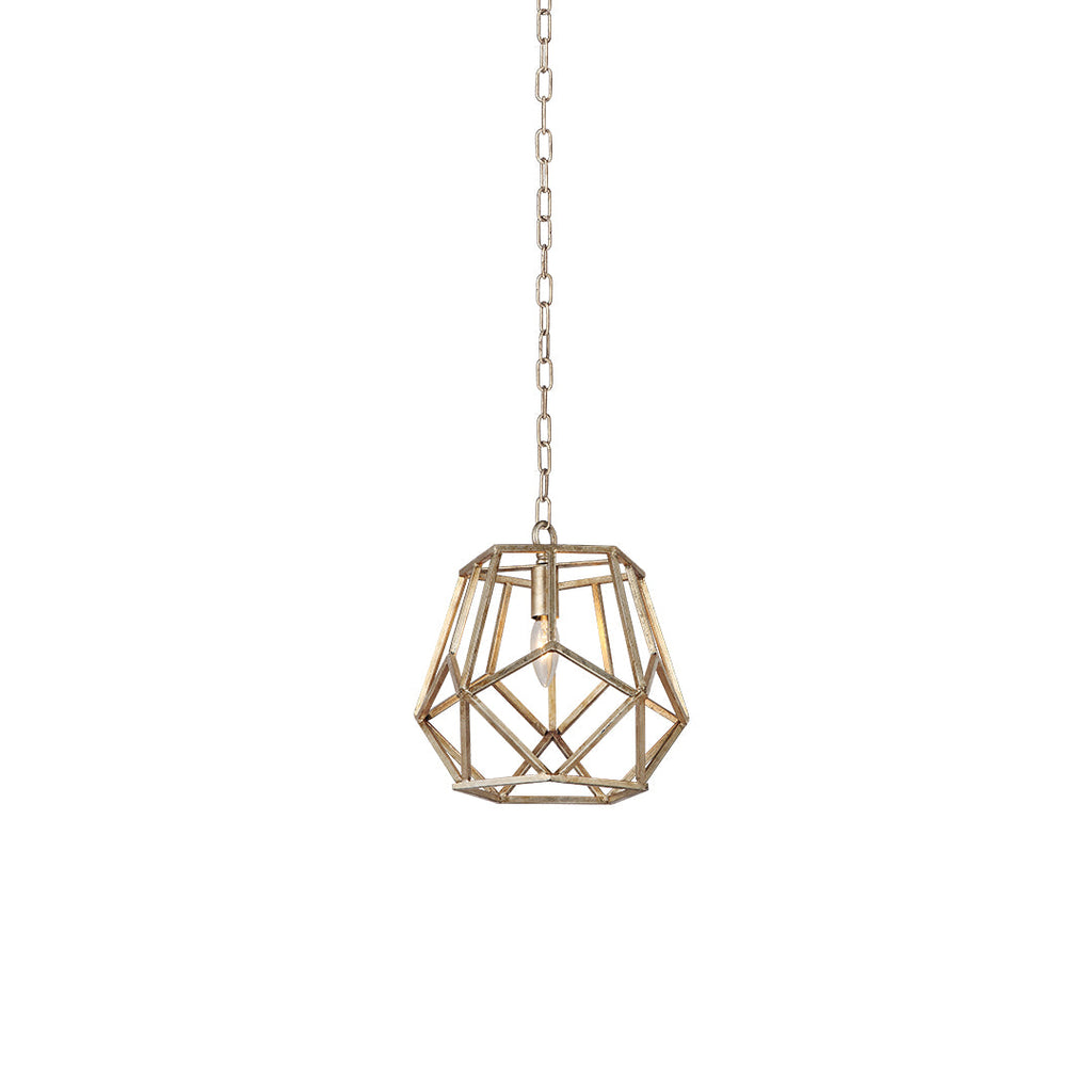 Gold Geometric Pendant Light - Modern Hanging Ceiling Fixture