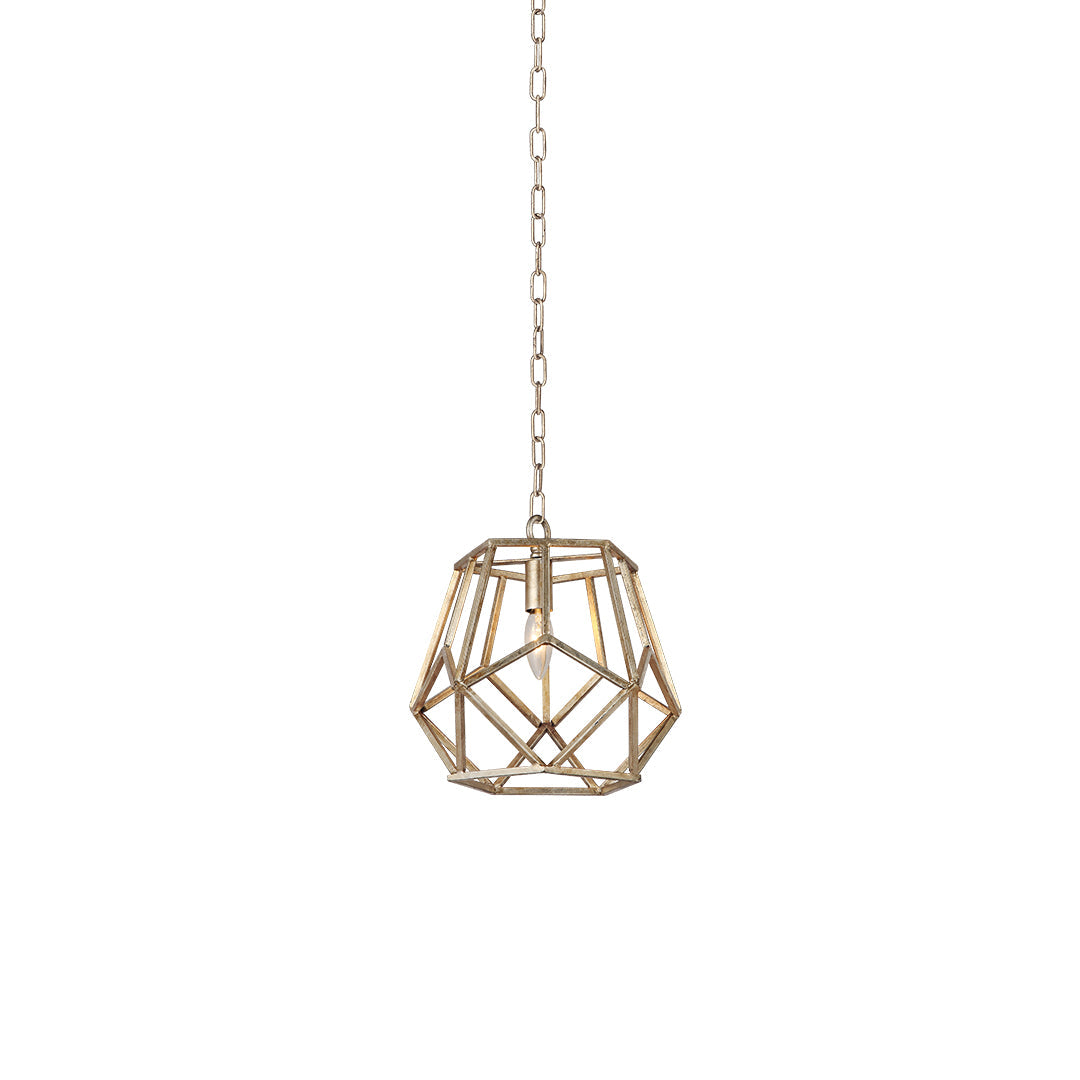 Gold Geometric Pendant Light - Modern Hanging Ceiling Fixture