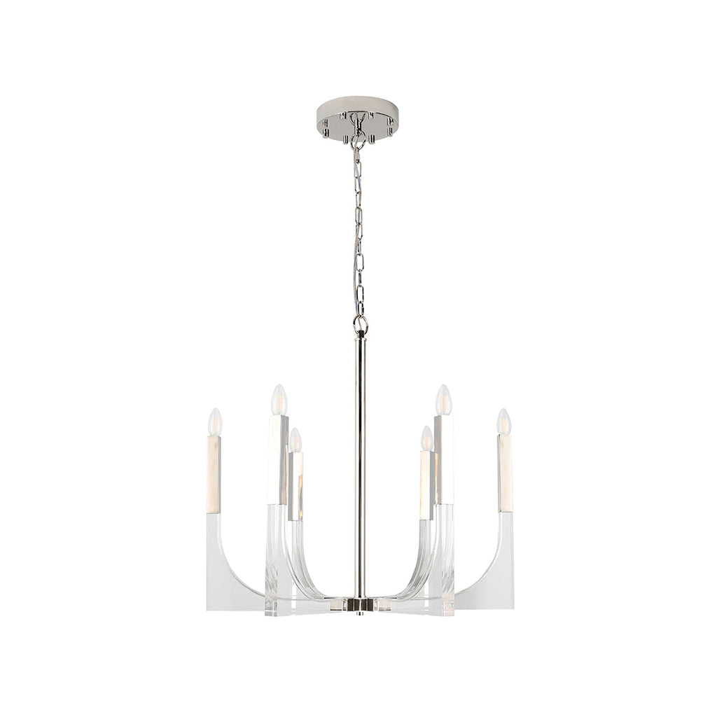 Retro Transparent Luxury Ceiling Light for Sleek American Chandeliers