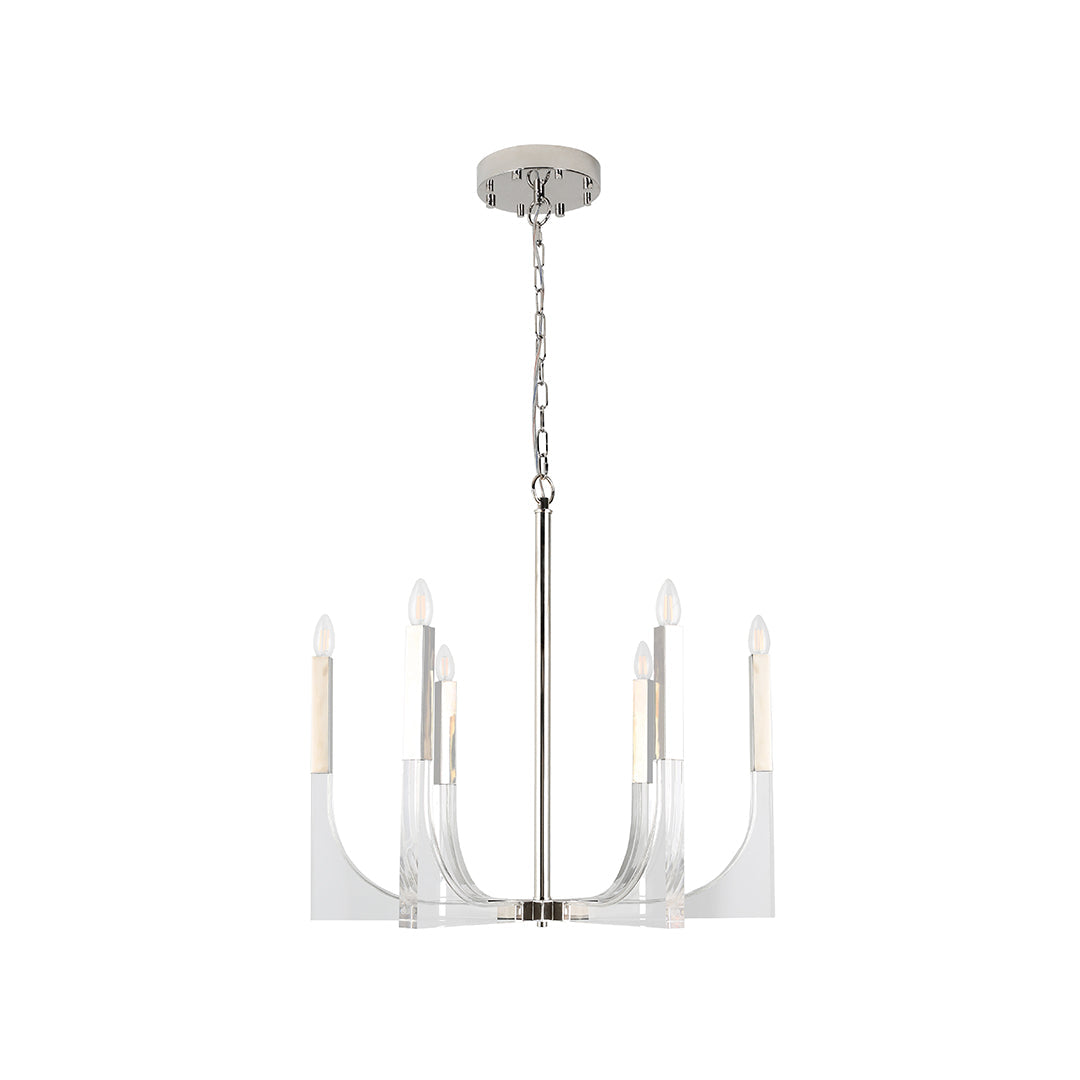 Retro Transparent Luxury Ceiling Light for Sleek American Chandeliers