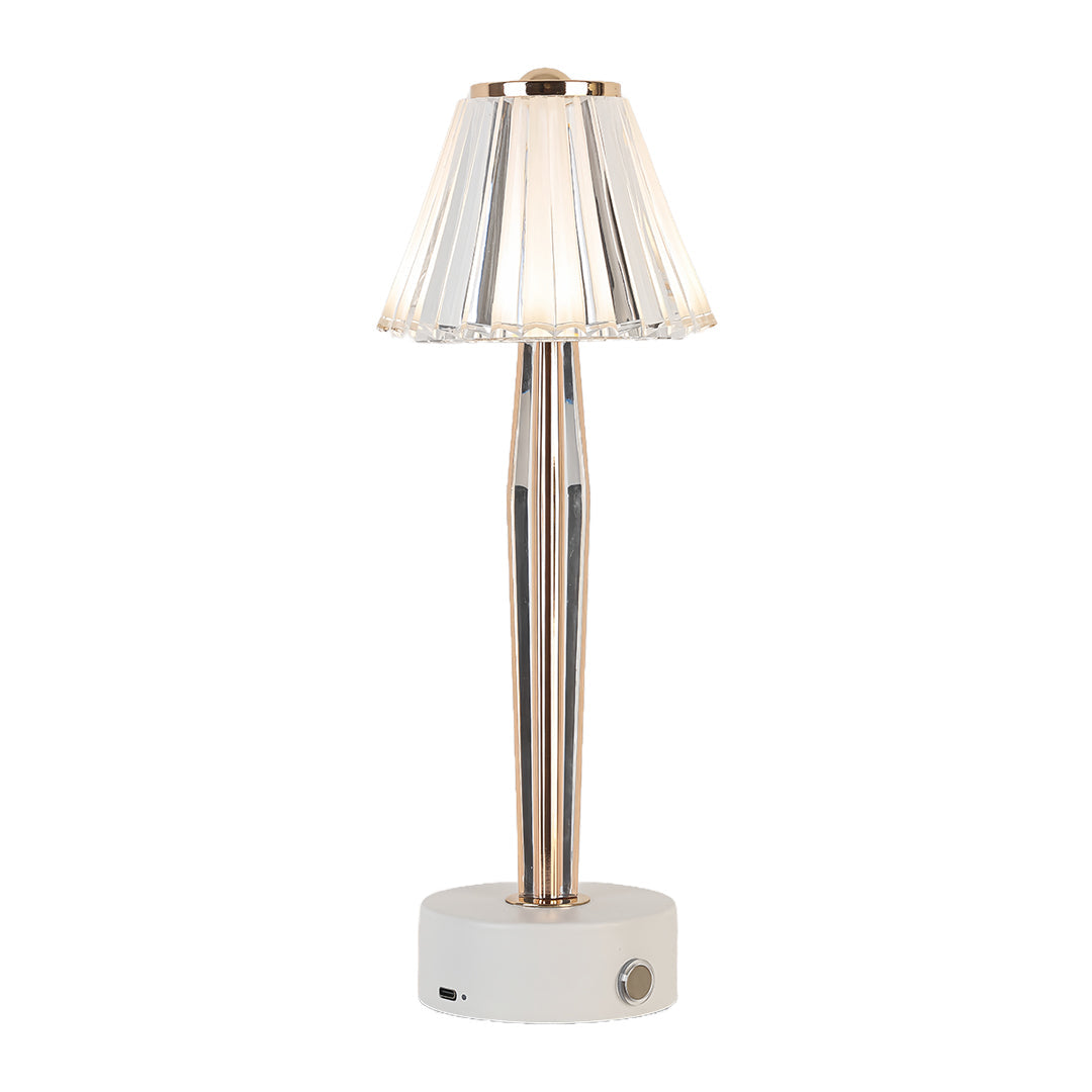 Classic Touch Control Table Lamp - USB Rechargeable Iron Body Acrylic Shade Light