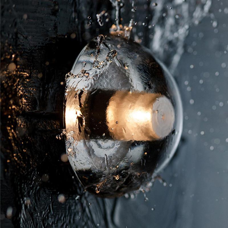 Rustic Outdoor Waterproof LED Glass Wall Lights