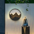 Round Mountain Rustic Outdoor LED Wall Lights - Waterproof Scenery Decor