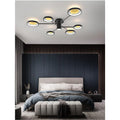 Mid Century Modern Flush Mount LED Light - Industrial Circle Design, Stylish Ceiling Fixture