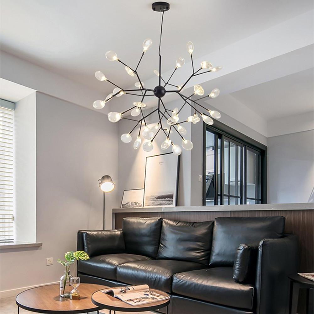 36-Light Modern Sputnik Chandelier LED Cluster Ceiling Light