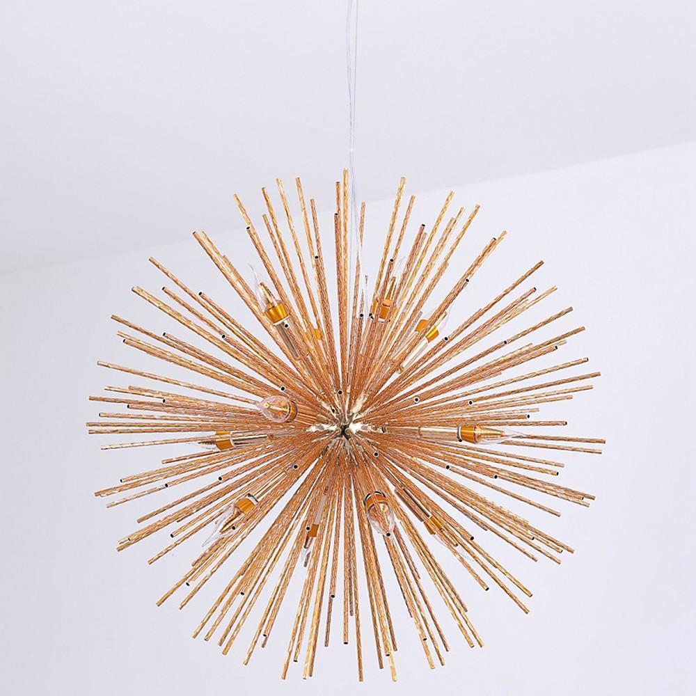 Unique LED Globe Pendant Light - Electroplated Metal Modern Design