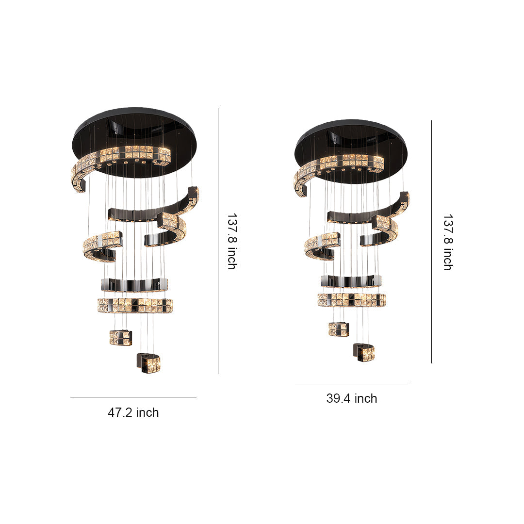 K9 Crystal Chandelier Modern Elegant Ceiling Light