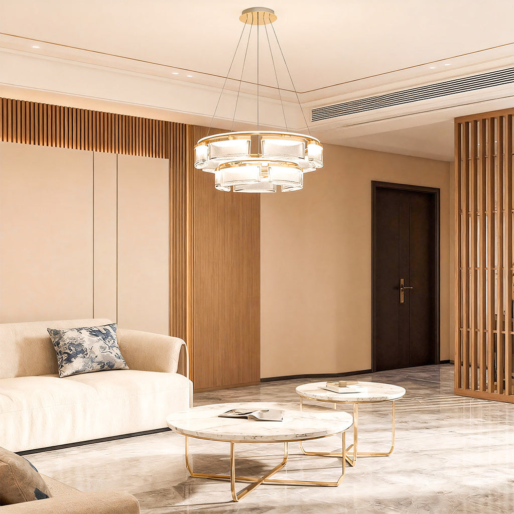 Luxury Modern Aluminum Chandelier Crystal Ceiling Lights