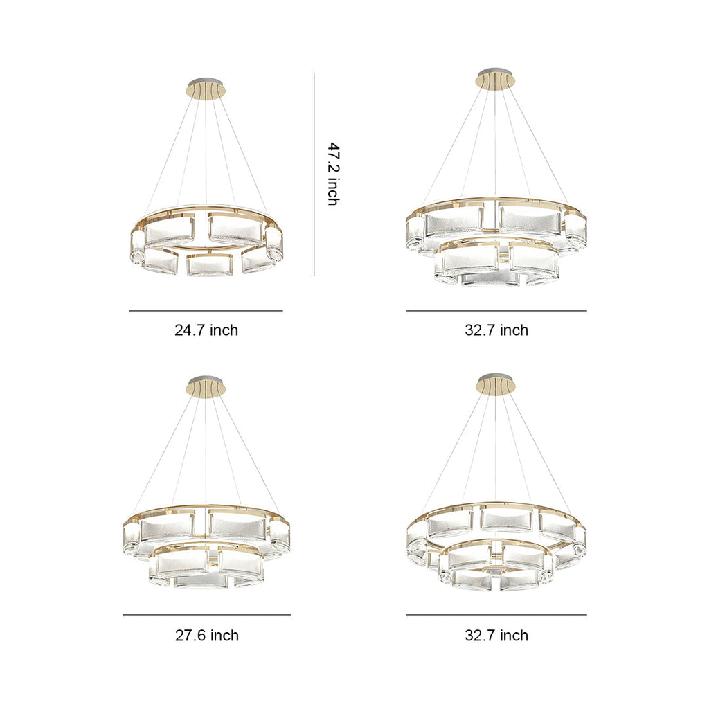 Luxury Modern Aluminum Chandelier Crystal Ceiling Lights
