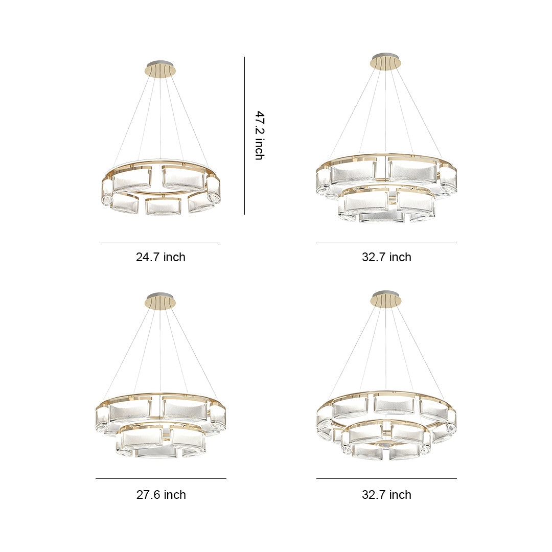 Luxury Modern Aluminum Chandelier Crystal Ceiling Lights