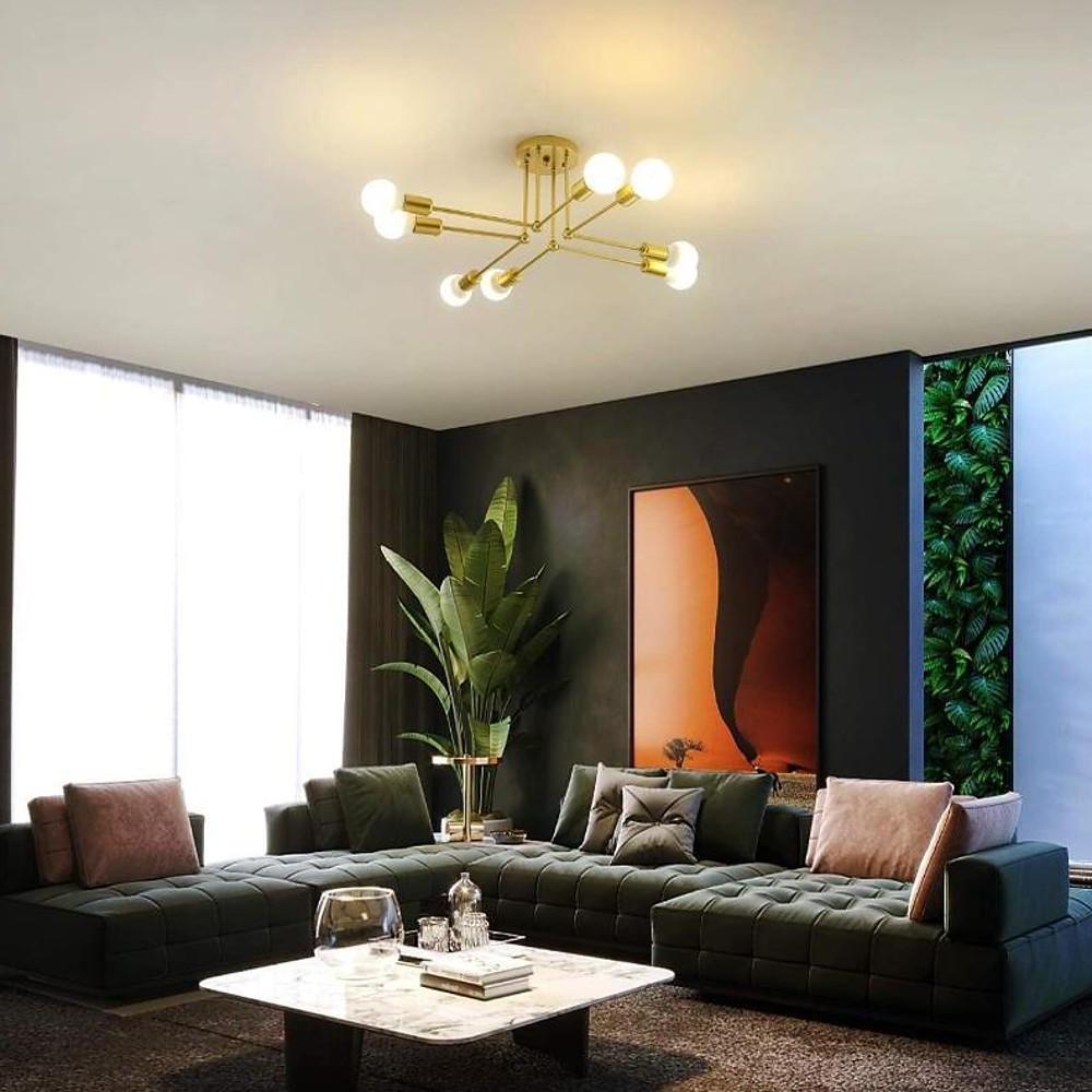8-Light Modern Sputnik Chandelier | LED Ceiling Pendant Lighting