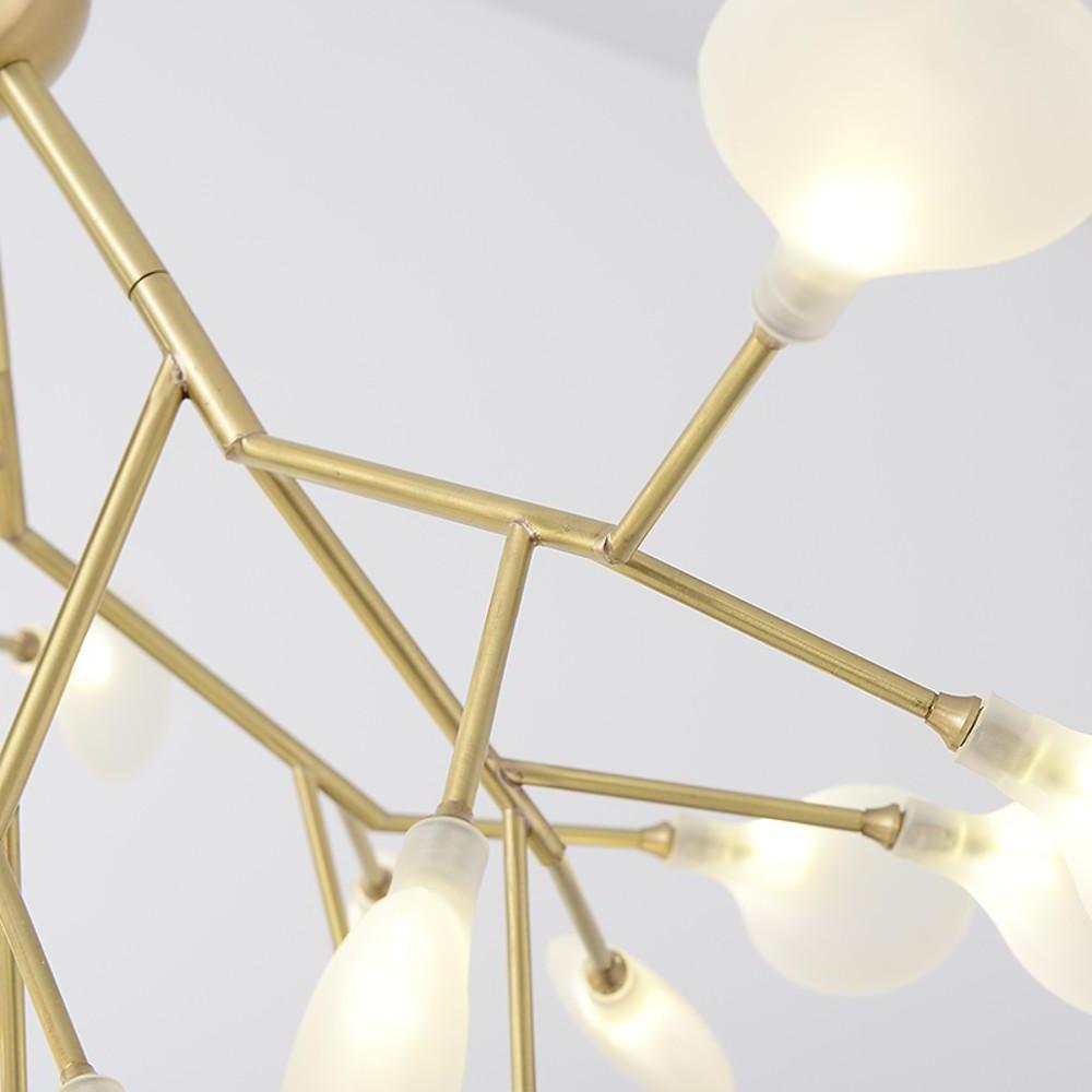 Modern Copper Sputnik Chandelier LED 45 Lights Creative Design