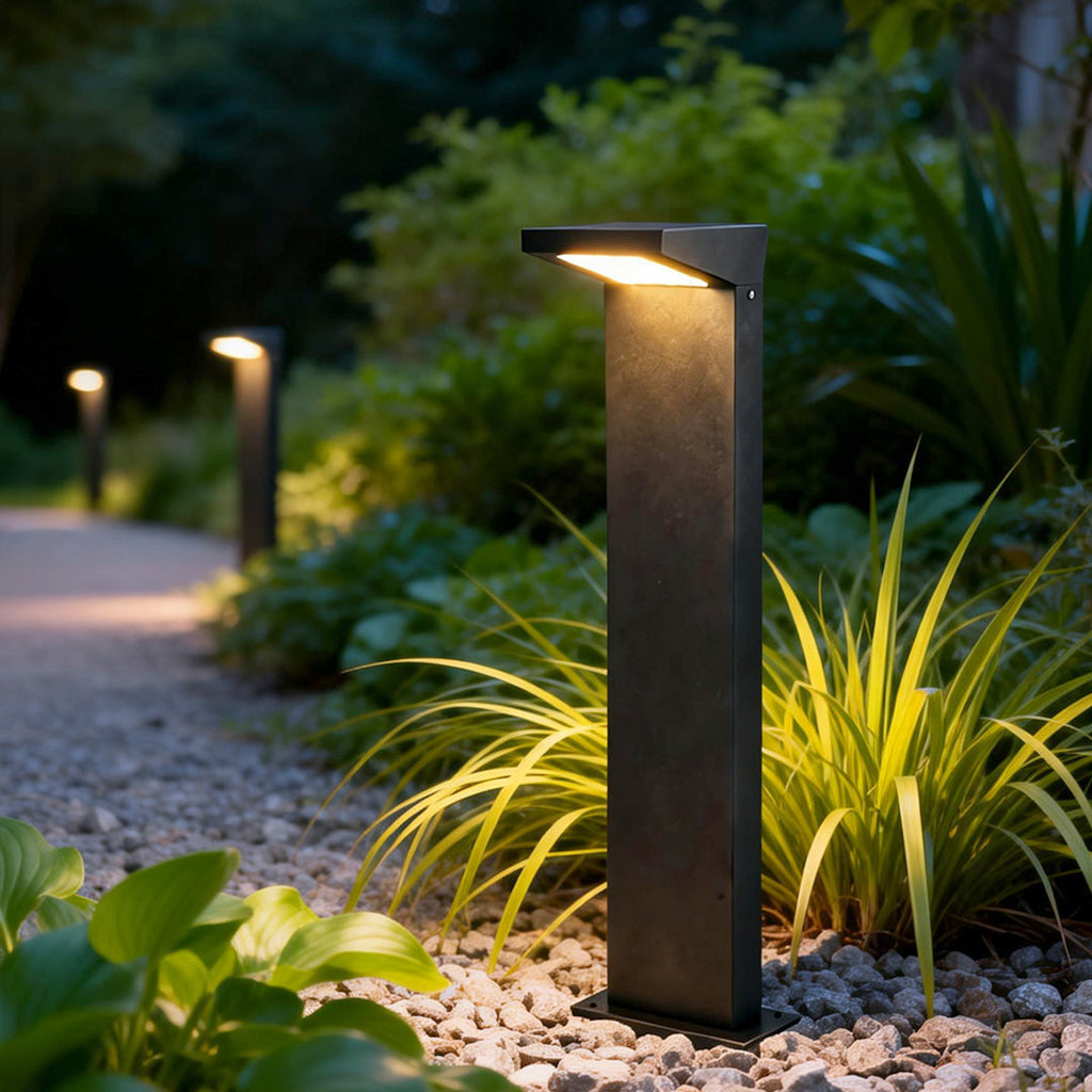 L Bollard Light Low Voltage Solar LED Outdoor Landscape Lighting