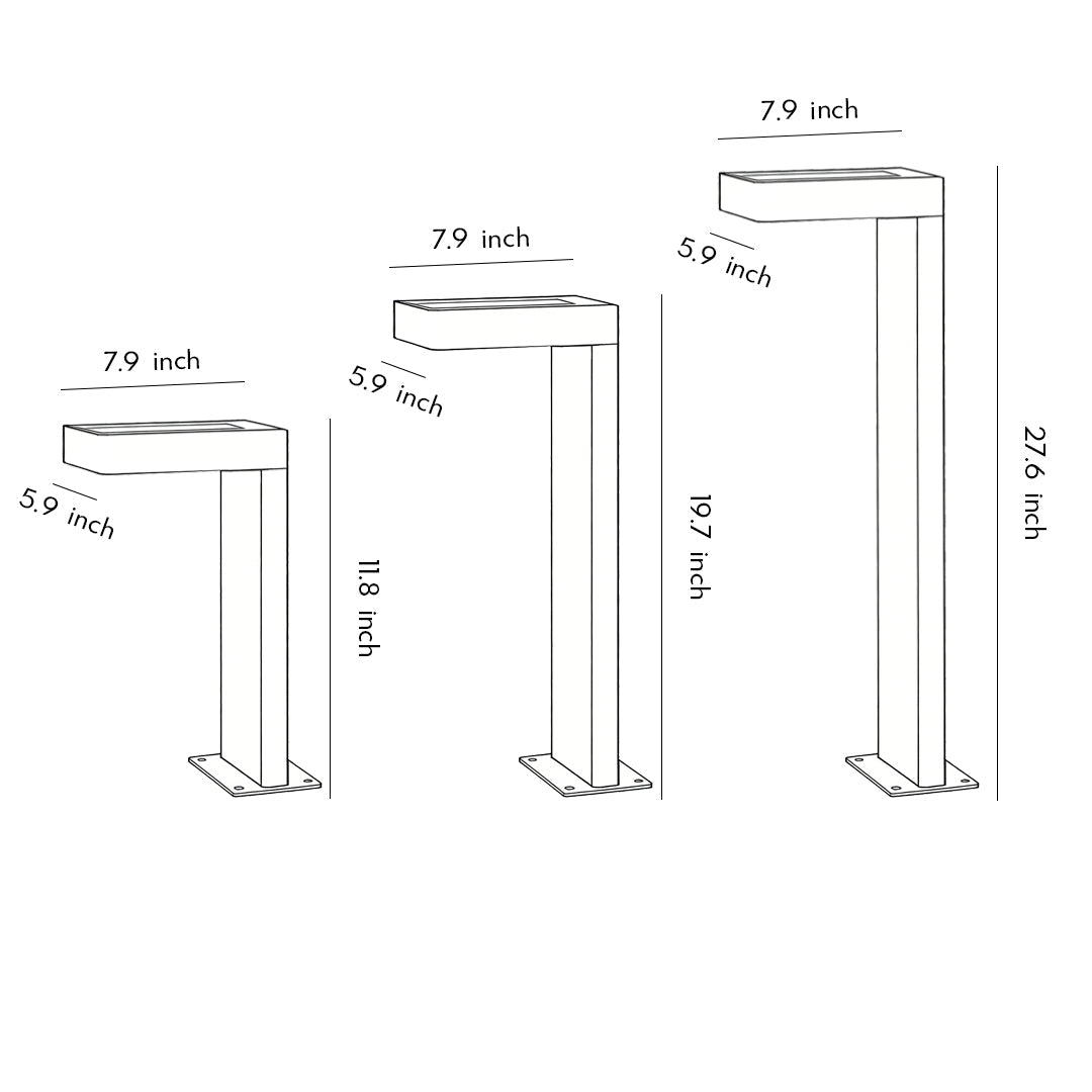 L-Shaped Modern Outdoor Metal Landscape Path Light