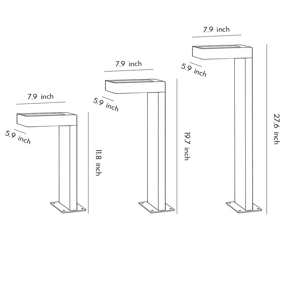 L-Shaped Modern Metal Outdoor Landscape Path Light