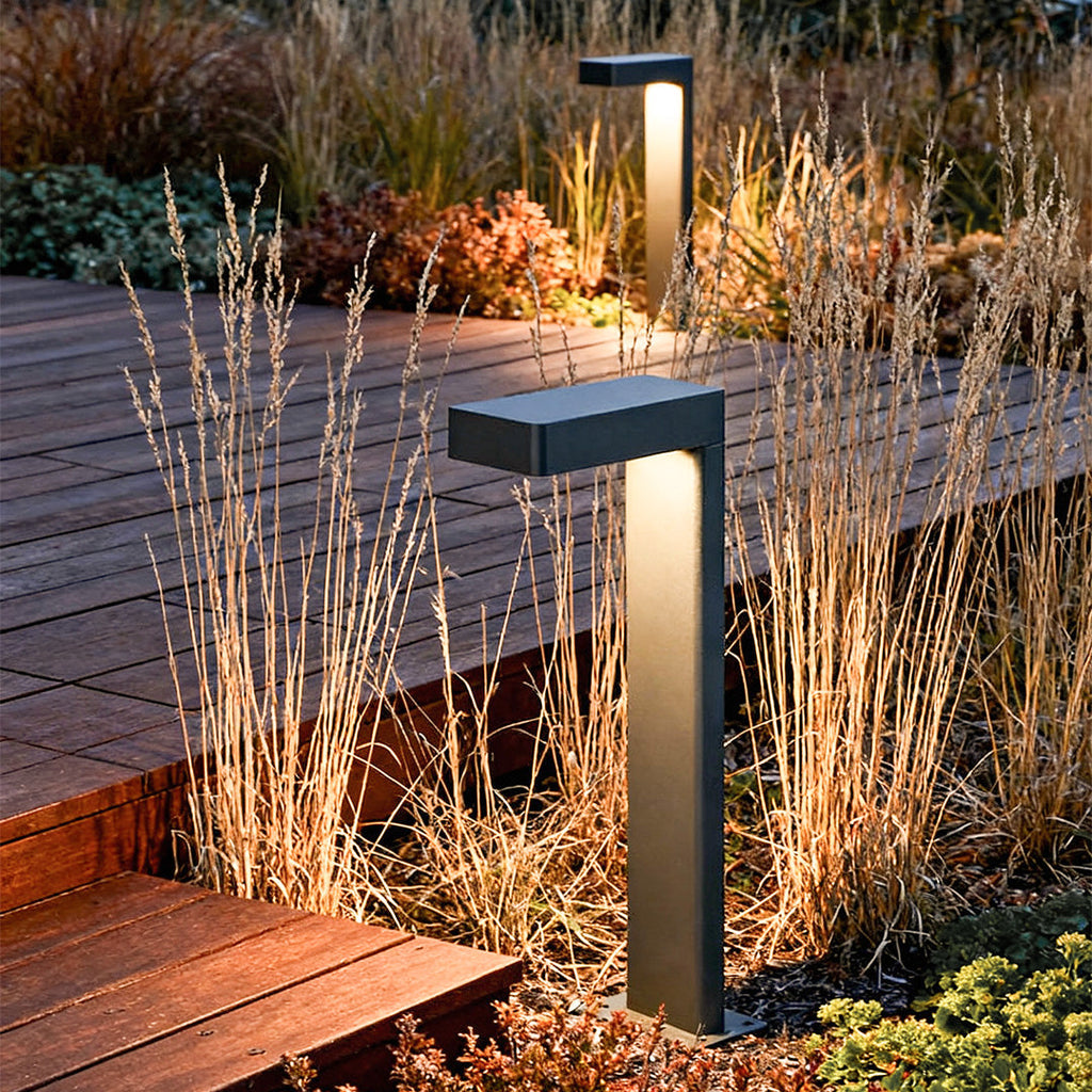 L-Shaped Modern Outdoor Metal Landscape Path Light
