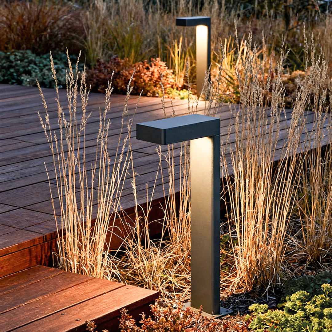 L-Shaped Modern Metal Outdoor Landscape Path Light