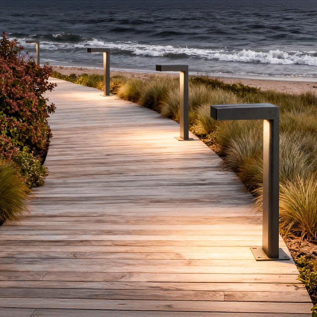 L-Shaped Modern Outdoor Metal Landscape Path Light