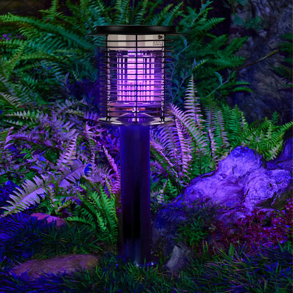 Modern Black Metal Solar Mosquito Lamp - Eco-Friendly Bug Zapper Light