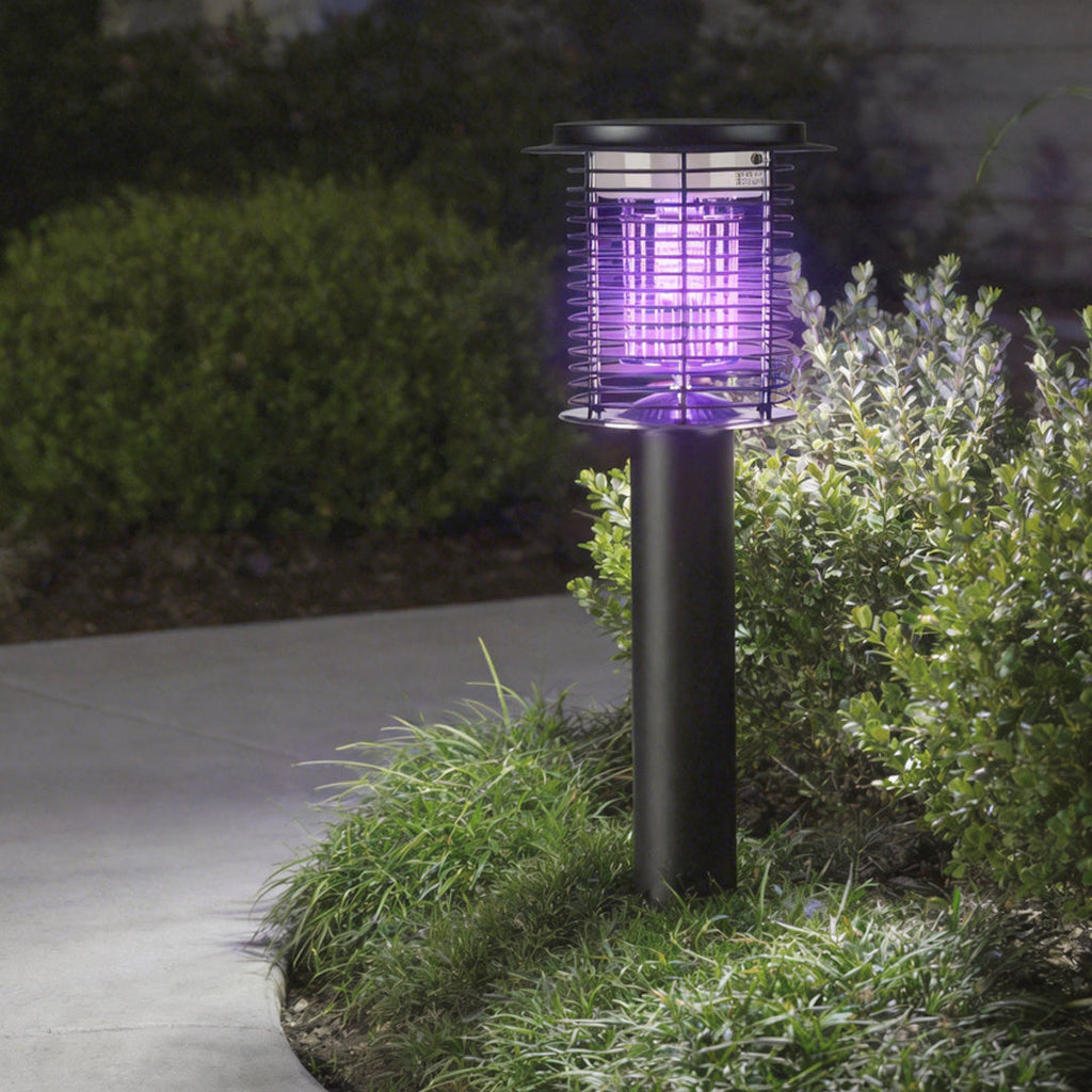 Modern Black Metal Solar Mosquito Lamp - Eco-Friendly Bug Zapper Light