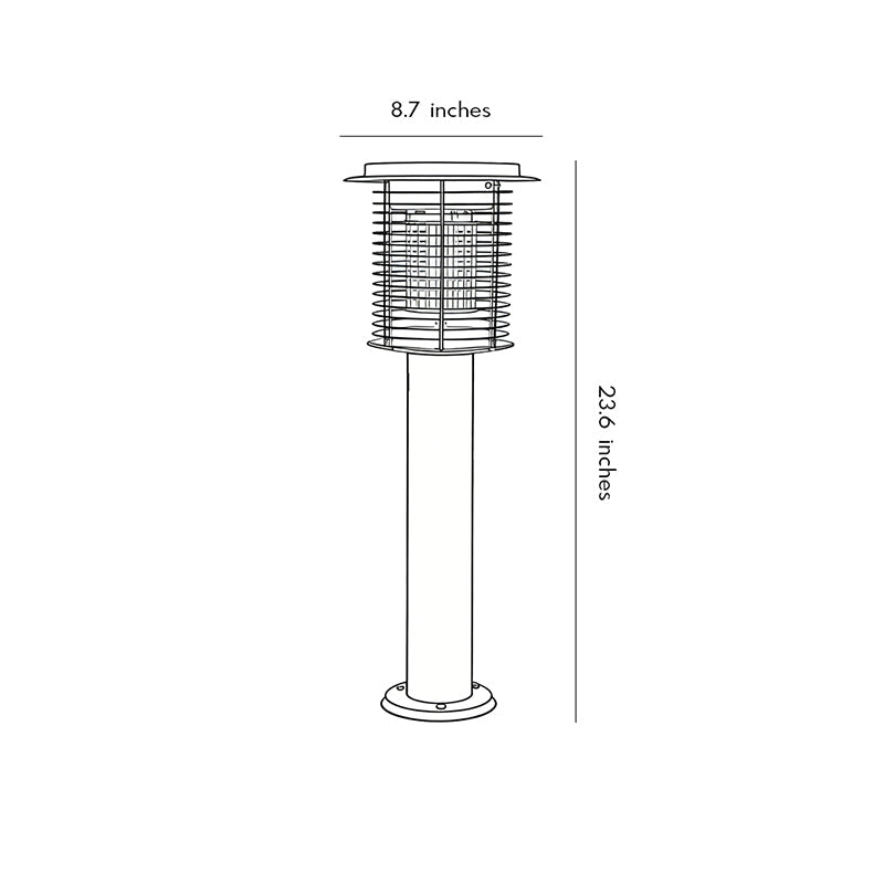 Modern Black Metal Solar Mosquito Lamp - Eco-Friendly Bug Zapper Light