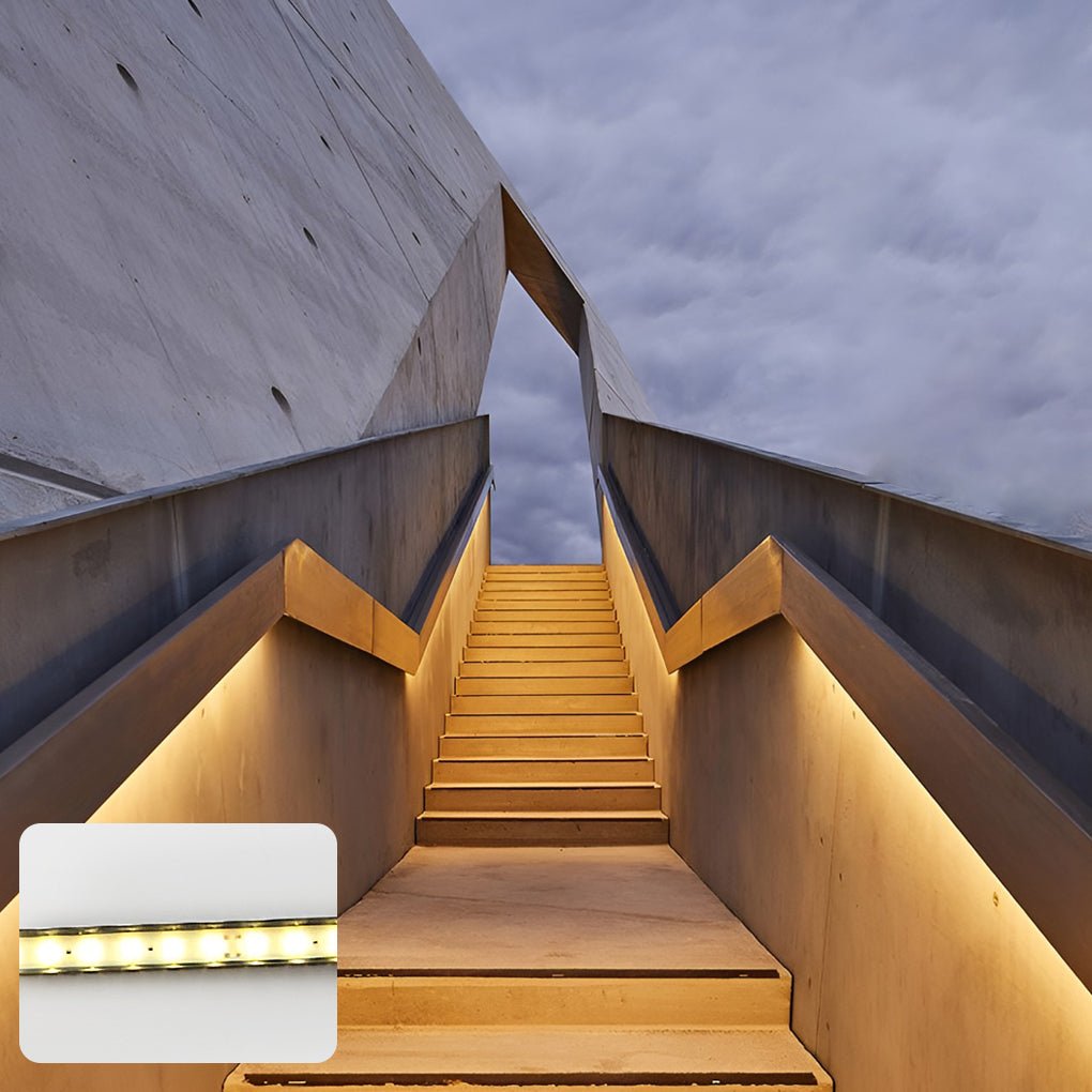 Exterior LED Step Lights Long Strip Decorative Lamp for Stairs, Pathways, and Gardens