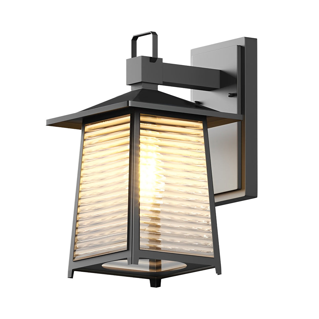 Modern Waterproof Glass Lantern Outdoor Wall Light