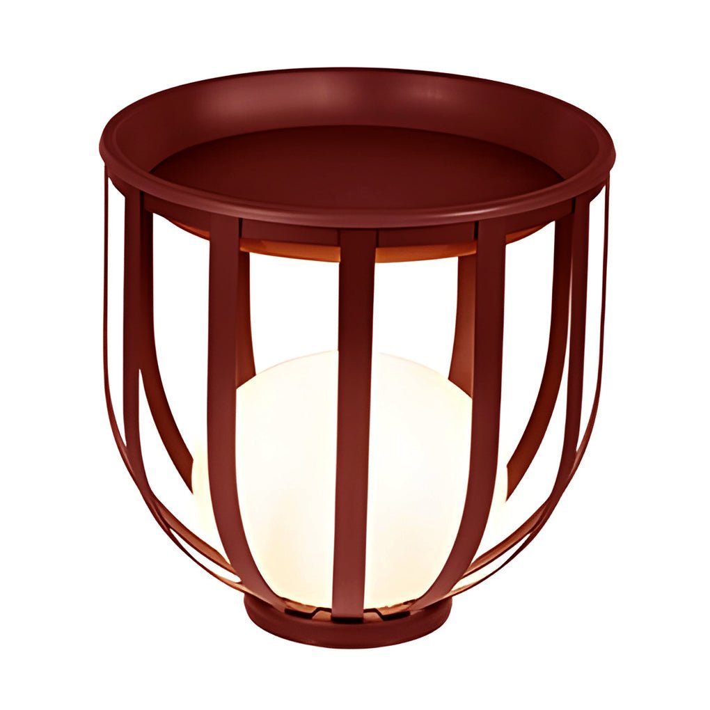 Industrial Solar LED Outdoor Lantern with Tray - Eco-Friendly Lighting Solutions