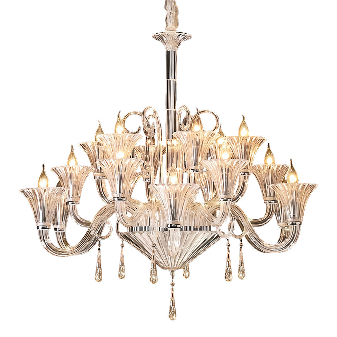 French Elegant Art Glass Chandelier | Luxury Ceiling Light Fixtures