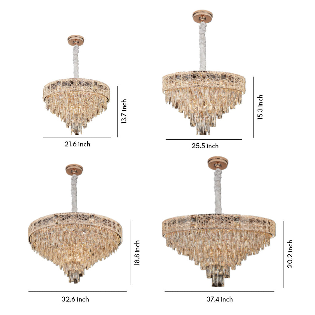 Luxury European Crystal Chandelier Ceiling Light - Elegant Home Decor