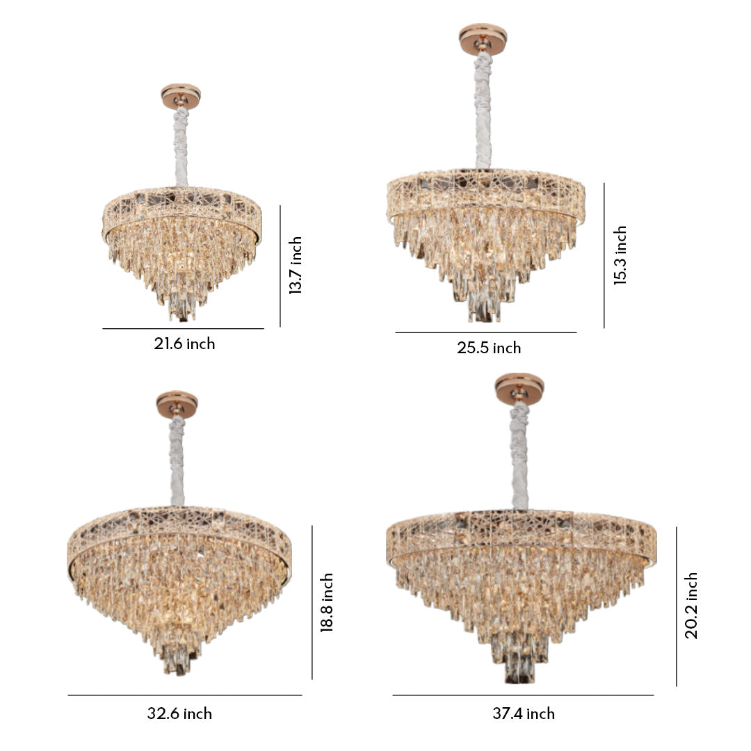 Luxury European Crystal Chandelier Ceiling Light - Elegant Home Decor
