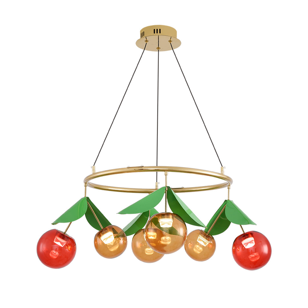 Glass Bulb Chandelier Nordic Cherry LED Art Decor