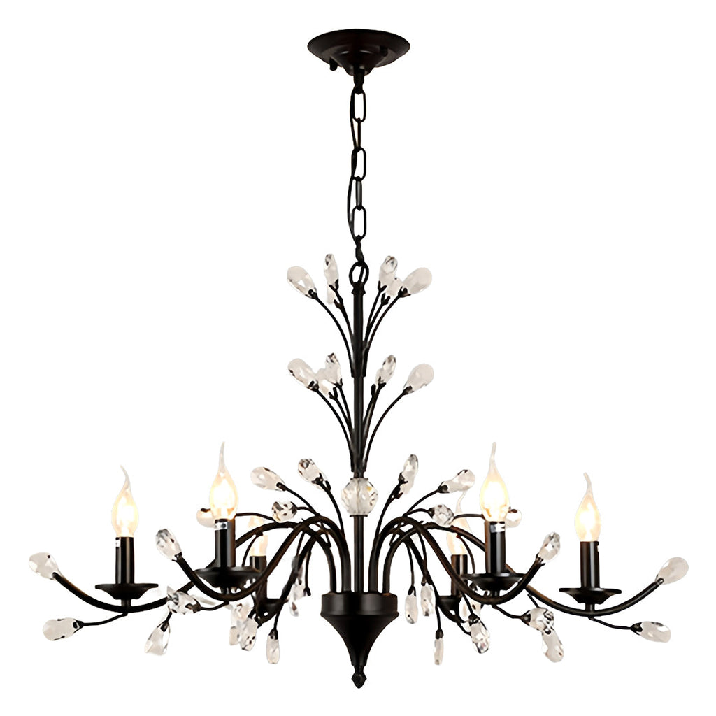 Contemporary Candle Chandelier LED Candelabra Ceiling Light