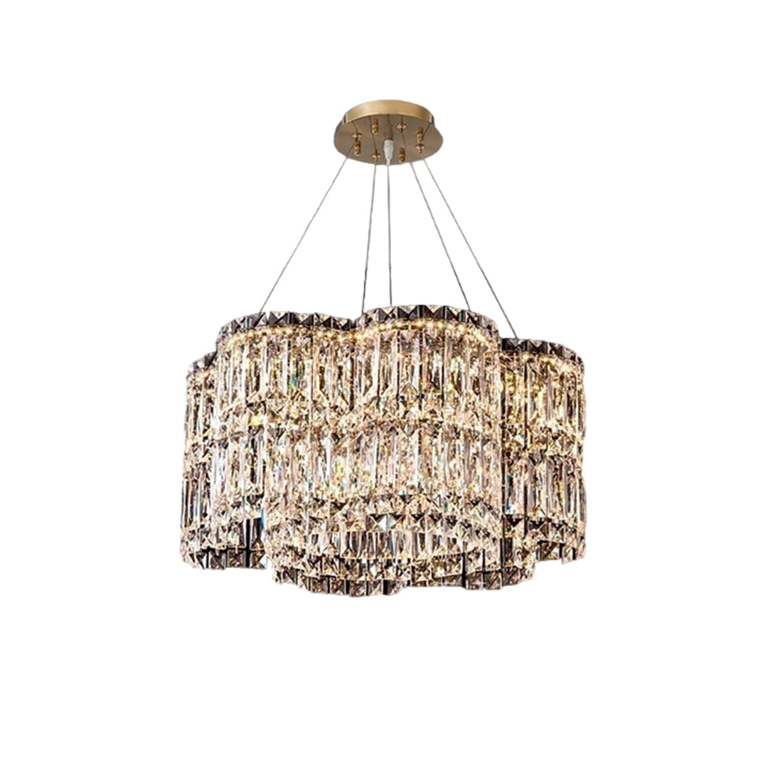 LED Crystal Chandelier Modern Elegant Lighting Minimalist Design
