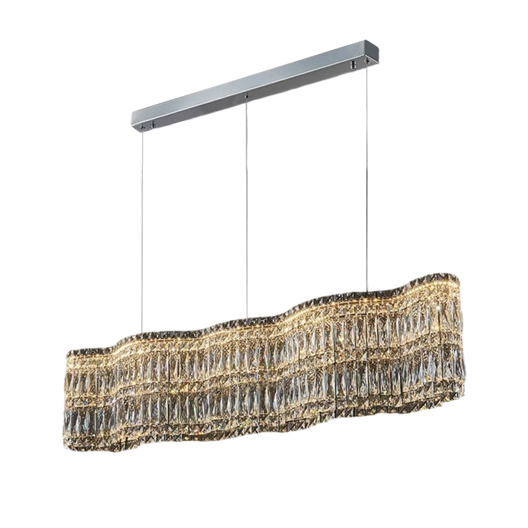 LED Crystal Chandelier Modern Elegant Lighting Minimalist Design