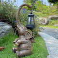 Resin Garden Solar Animal Lights - Outdoor Decorative Lighting, Waterproof Solar Garden Statues, Eco-Friendly Yard Art, LED Animal Figurines