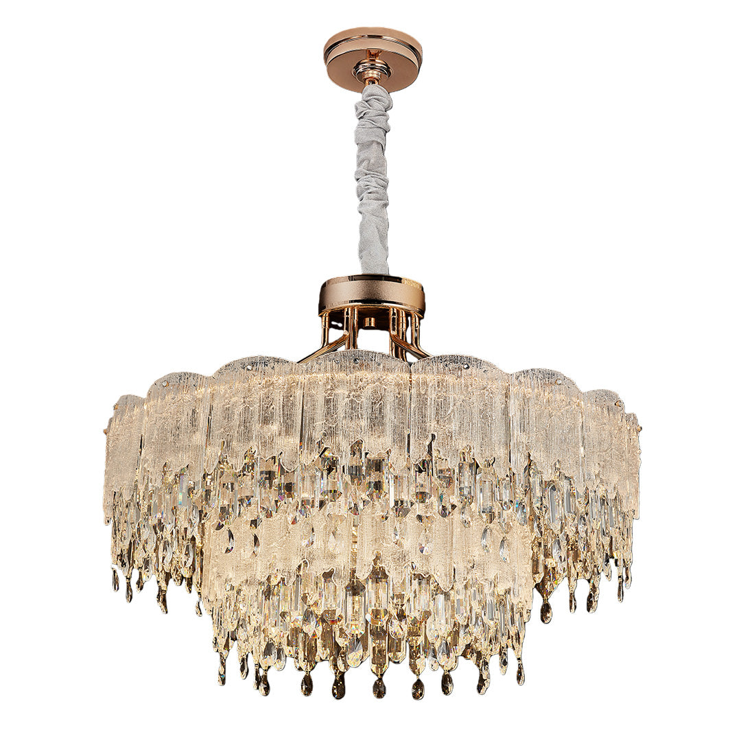 Glass Fringe Crystal Chandelier - French Luxury Ceiling Light